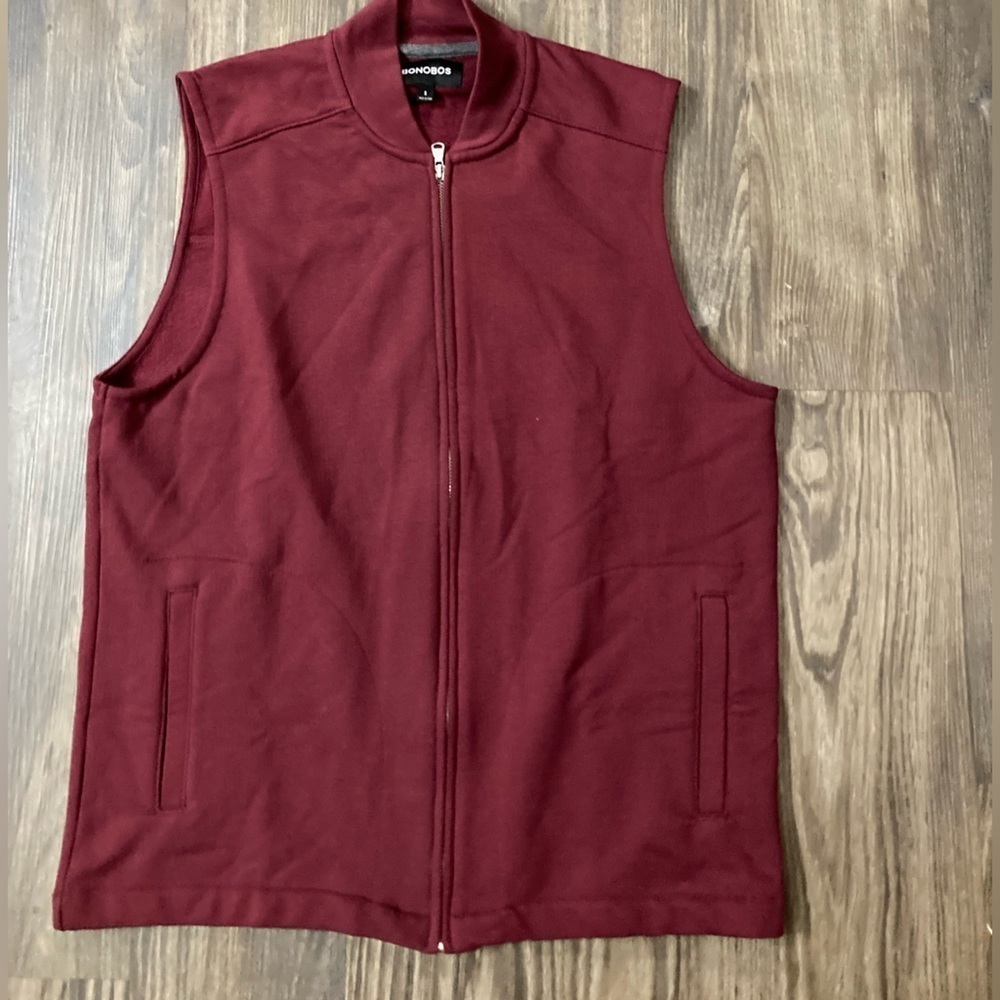 NWOT Bonobos Men’s Small Maroon Vest